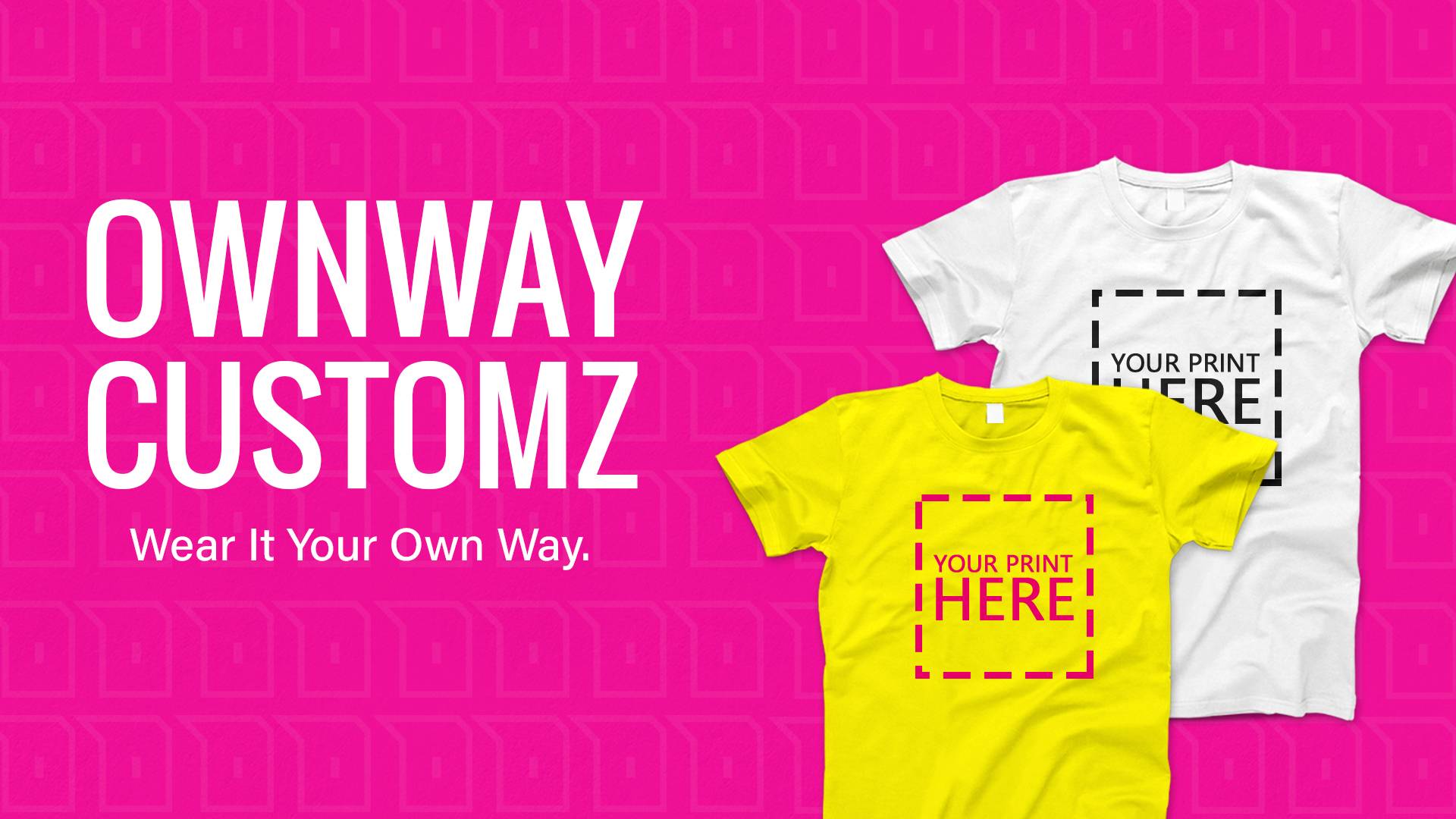 Own Way Apparel - Custom Order T-Shirt Display