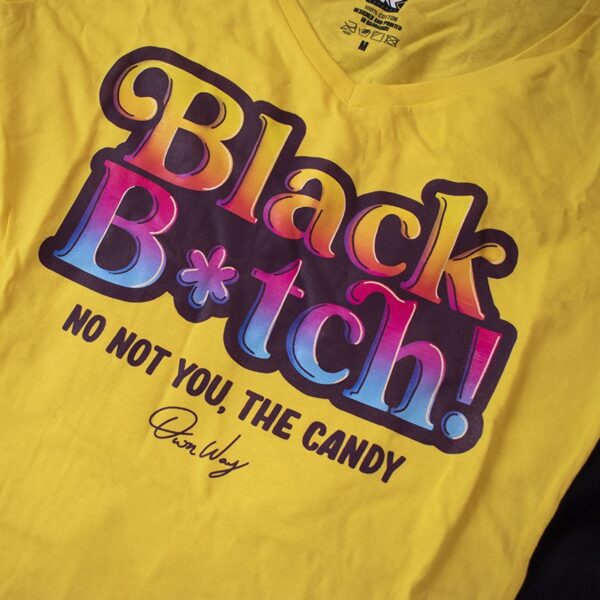 Black Bitch - Yellow Tshirt Barbados Apparel