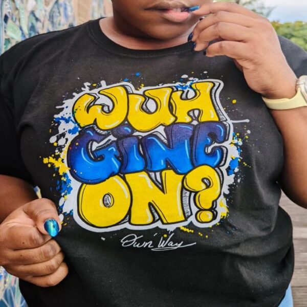 wuh gine on black tshirt featured